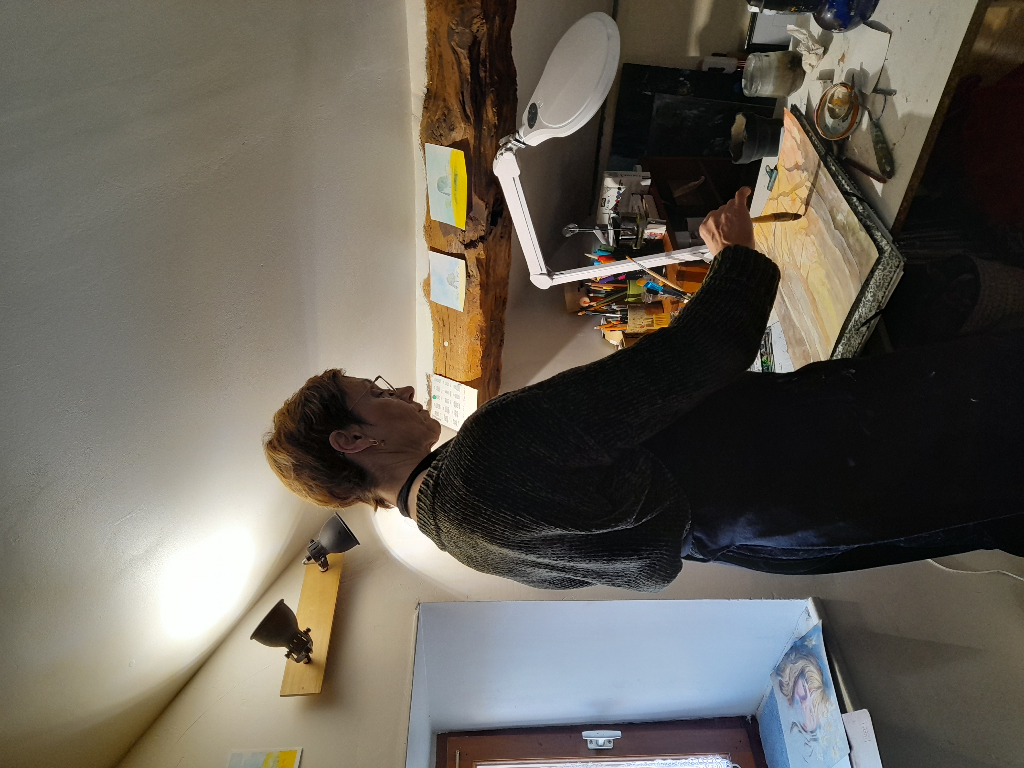 Nathalie dans son atelier